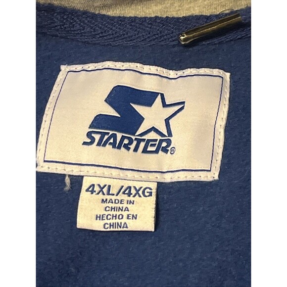 Los Angeles Rams Blue Full Zip Hoodie Men’s 4XL Starter NFL Sweatshirt - Picture 12 of 16